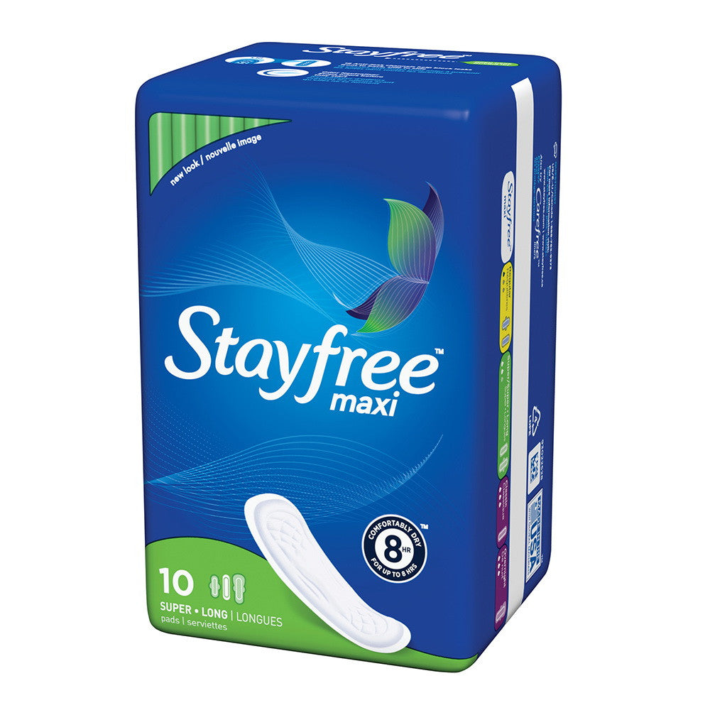 Stayfree Maxi Pads Without Wings, Super Absorbency, 10 Ea